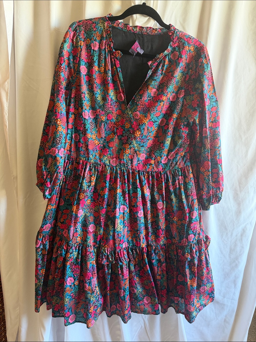 J. Crew Liberty of London ruffled dress size medium